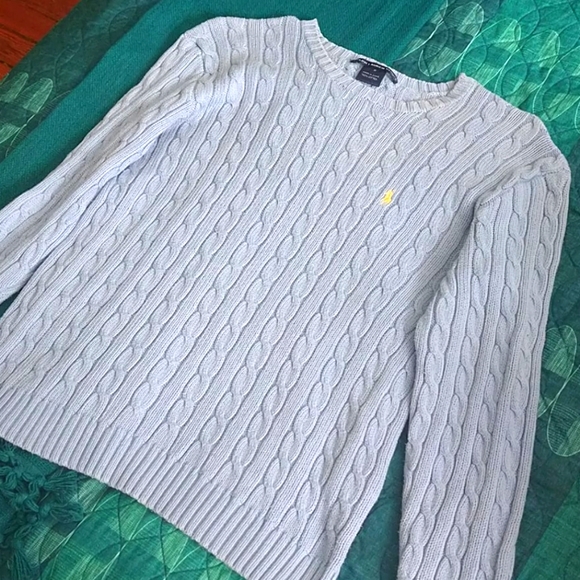 Ralph Lauren Powder Blue Pullover Sweater Sz M - Picture 1 of 5